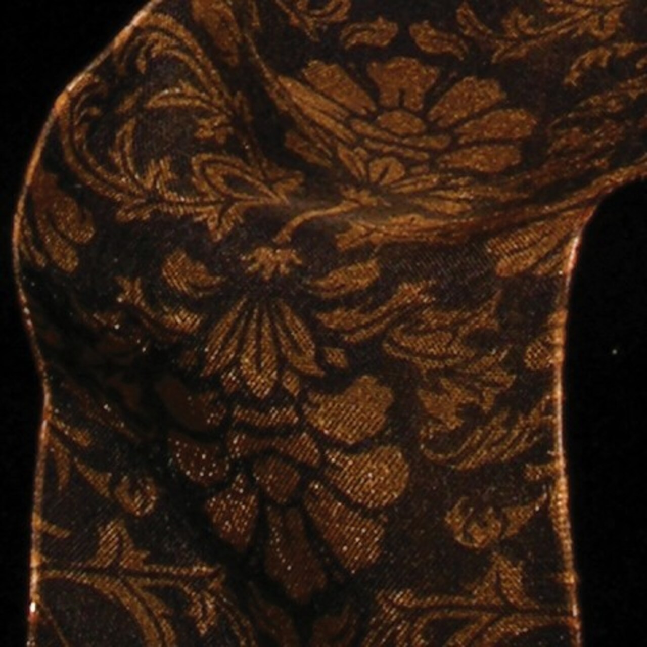 The Ribbon People Brown and Black Floral Wired Craft Ribbon 3" x 27 Yards